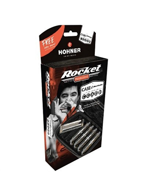 Hohner M20135XP Rocket Propack Paslanmaz Çelik 10 Delikli Ağız 5'li Mızıka Set