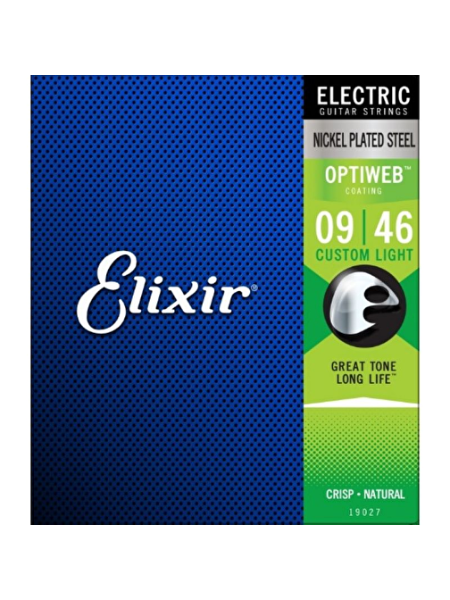 Elixir 19027 Optiweb Custom Light Elektro Gitar Teli (9-46)