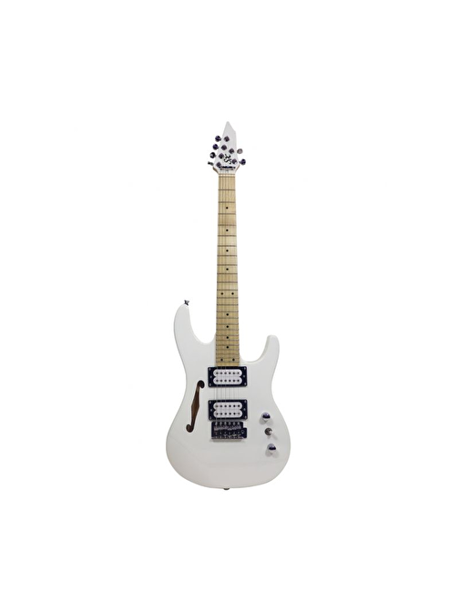Sx Se Electric Hallow Body Mini Elektro Gitar Beyaz