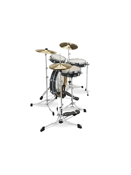 DW Drums Performance Low Pro Yetişkin Akustik Davul Siyah Elmas Kaplama 4 Parça