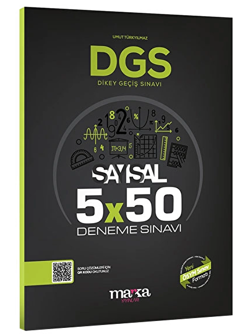 Marka Yayınları Marka DGS Sayısal 5x50 Deneme Sınavı Tamamı PDF Çözümlü Açıklanan Yeni Müfredat