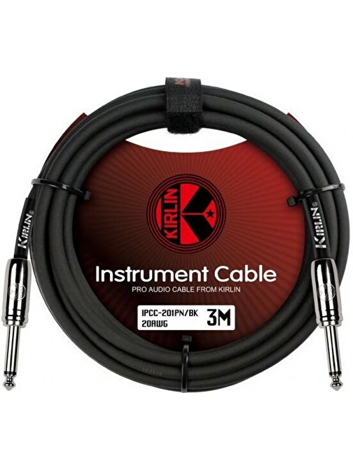 KIRLIN IPCC-201PN-3M-BK / 1/4\" MONO PLUG