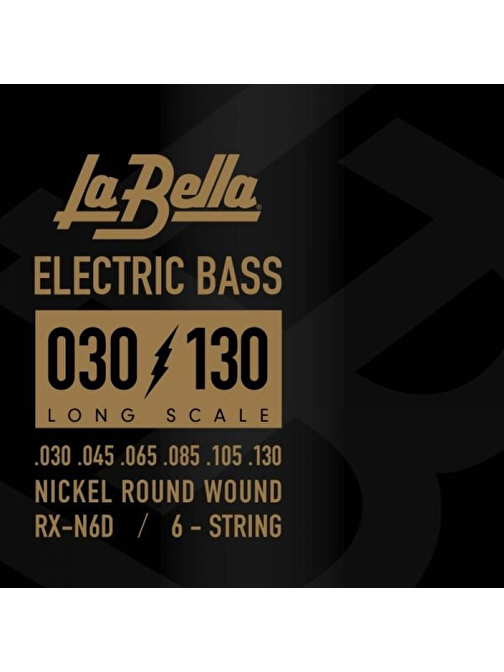 La Bella RX-N6D 6 Telli Bas Gitar Teli (30-130)
