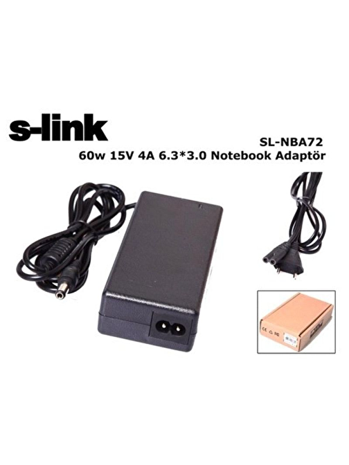 S-Link Sl-Nba 72 60W 15V 4A 6.3*3.0 Adaptör