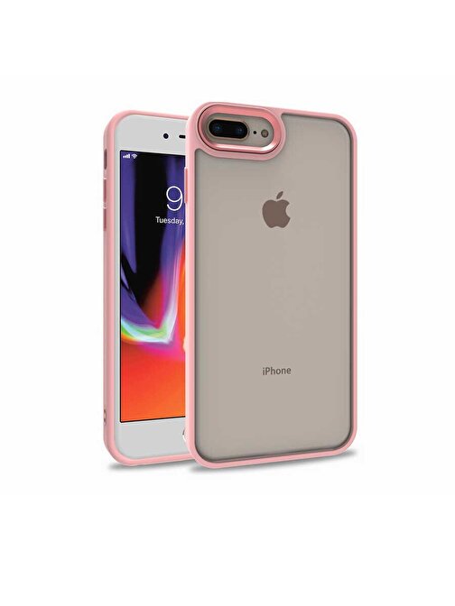 Teleplus iPhone 8 Plus Kılıf Renkli Bumper Hybrid Flora Silikon