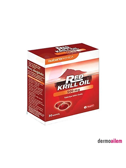 İhealth Naturopathica Red Krill Oil Balık Yağı 500 Mg 30 Kapsül