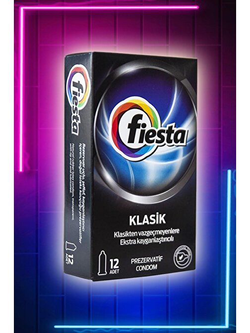 Fiesta Rezervuar Uçlu Lateks Rezervuar Uçlu Lateks Normal Kalınlık Prezervatif