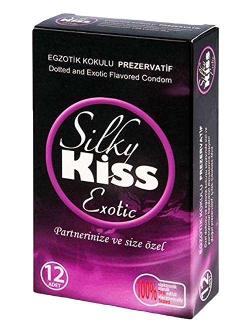 Silky Kiss Rezervuar Uçlu Lateks Kayganlaştırıcı Kokulu Normal Kalınlık 12 Adet Prezervatif