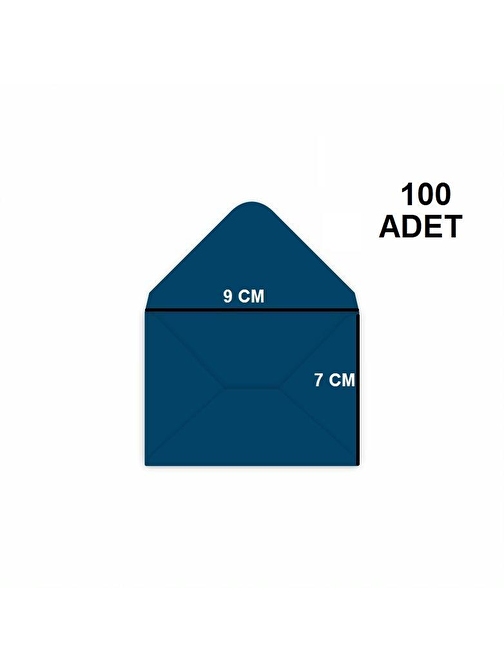 İstisna Kağıt Para Zarf 7x9 cm Mavi 100 Adet