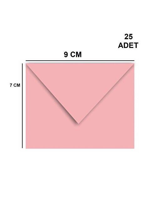 İstisna Kağıt Para Zarf 7x9 cm Pembe 25 Adet
