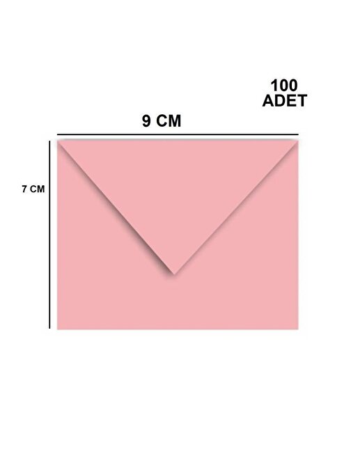 İstisna Kağıt Para Zarf 7x9 cm Pembe 100 Adet