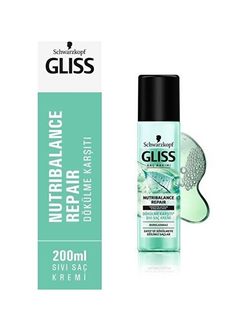 Gliss Nutribalance Repair Sıvı Saç Bakım Kremi 200 ml