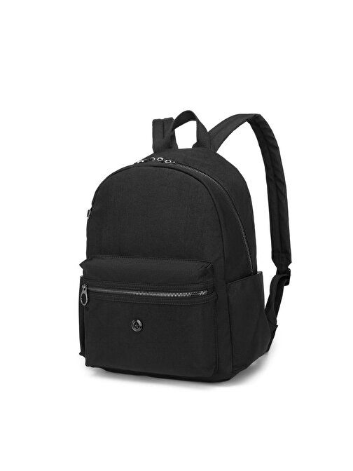 Nano Metalik Kumaş Kadın Sırt Çantası Smart Bags 3086 Siyah