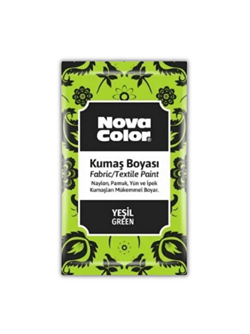 Nova Color Toz Kumaş Boyası Yeşil 12 gr