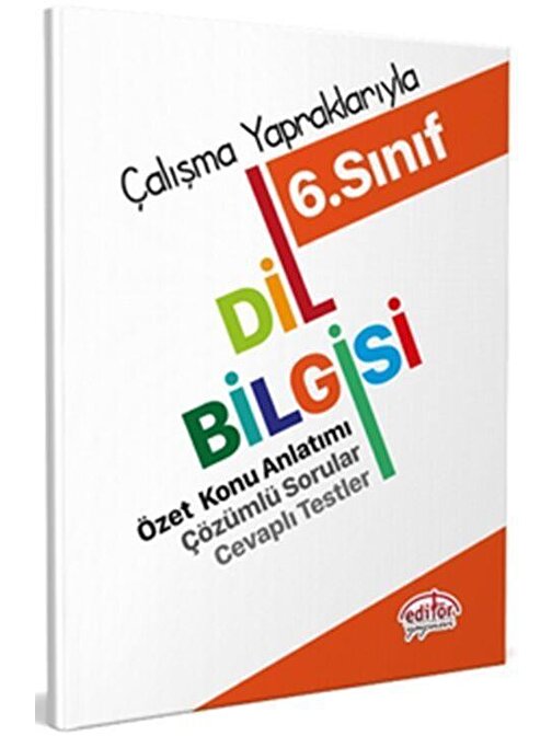 Editör Yayınları 6. Sınıf Çalışma Yapraklarıyla Dil Bilgisi