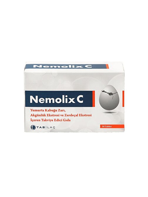 Tab İlaç Nemolix C Yumurta Kabuğu Zarı 30 Kapsül