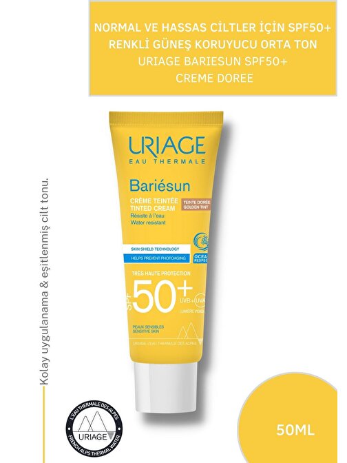 Urıage Bariesun Tinted Cream Spf50+ 50 ml - Golden Tint