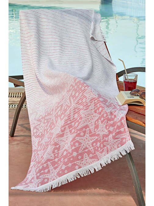 Zeynep Tekstil Stars Ultra Soft Plaj Havlusu 75 x 150 cm Pembe