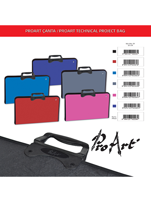 Abka Teknik Resim Çantası Fermuarlı Proart 37X54 Mavi