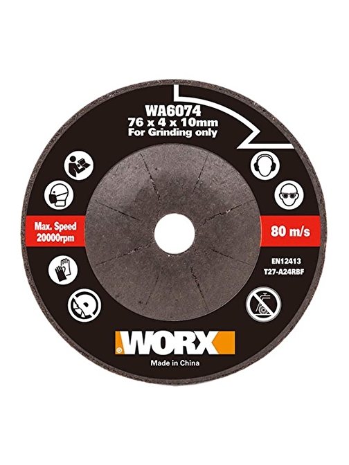 Worx Wa6074 Wx801 İçin 76X10Mm Metal Taşlama Taşı