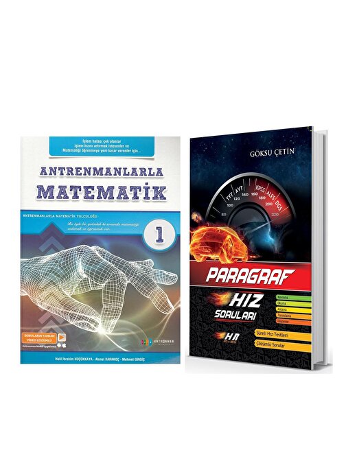 Akm Kitap Antrenmanlarla Matematik 1 ve Hız ve Renk Paragraf Soru Bankası 2 Kitap Set
