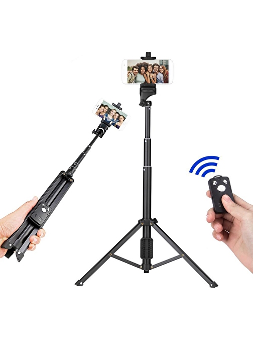 Yunteng VCT-1688 Selfie Kumandalı Monopod Tripod