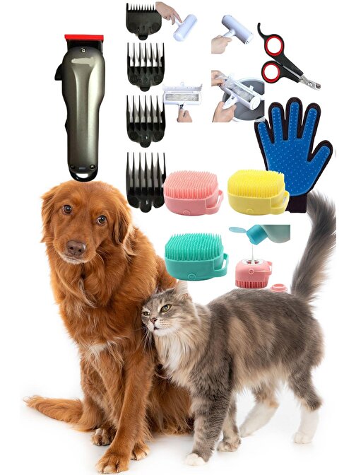 Pazariz Kedi Köpek Şarjlı Tıraş Makinesi Tüy Bakım Seti Profesyonel Pet Tıraş Makinesi