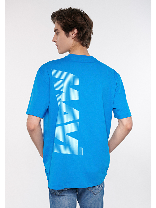 Mavi - Mavi Logo Baskılı Mavi Tişört 0611311-70772