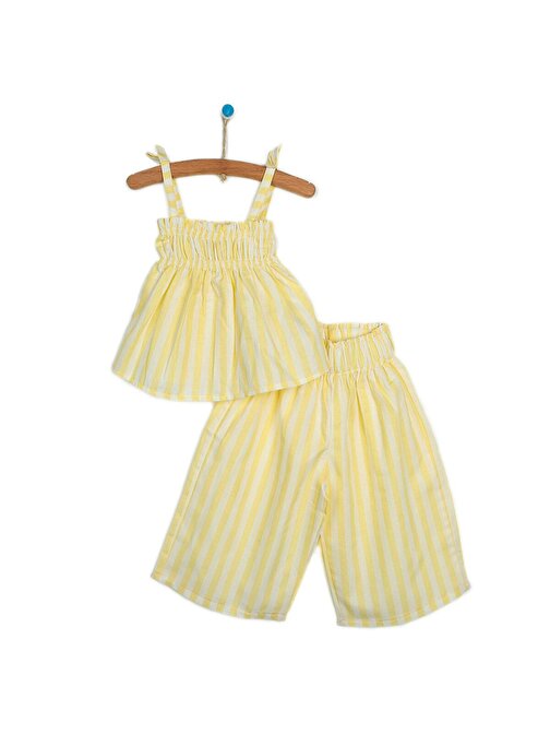 Tuffy Kız Bebek Deniz Kabuğu Bluz – Pantolon Takım Sarı 1 Yaş