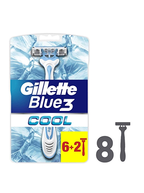 Gillette Blue3 Cool Kullan At Tıraş Bıçağı 8'li