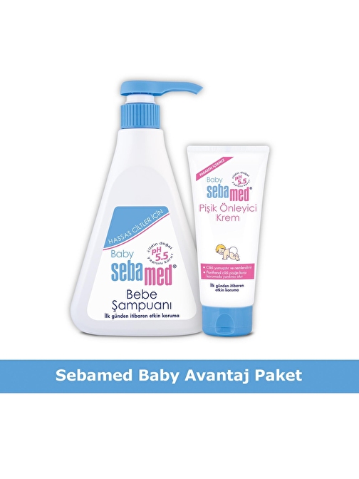 SEBAMED Günlük Kullanım Bebek Şampuanı 500 ml + Pişik Önleyici Krem 100 ml