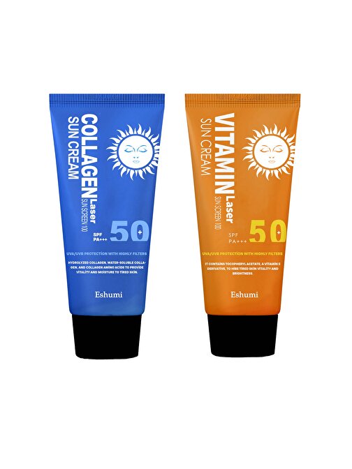 Yüksek Koruyucu Spf 50+ Pa+++ Kolajen Ve Vitamin 2'Li Güneş Kremi Seti