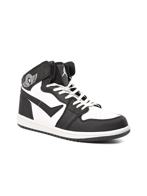 Ayakmod 8070 Beyaz-Siyah Erkek Bilek Boy Sneaker