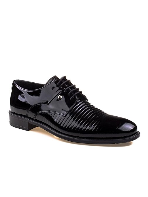 M2S Siyah Erkek Enjeksiyon Taban Rugan Çizgi Klasik Ayakkabı