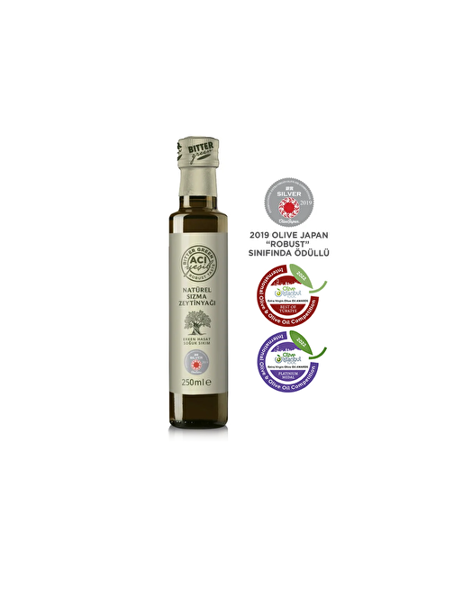 ACI YEŞİL (BITTER GREEN) 250 ML ERKEN HASAT SOĞUK SIKIM NATUREL SIZMA ZEYTİNYAĞI