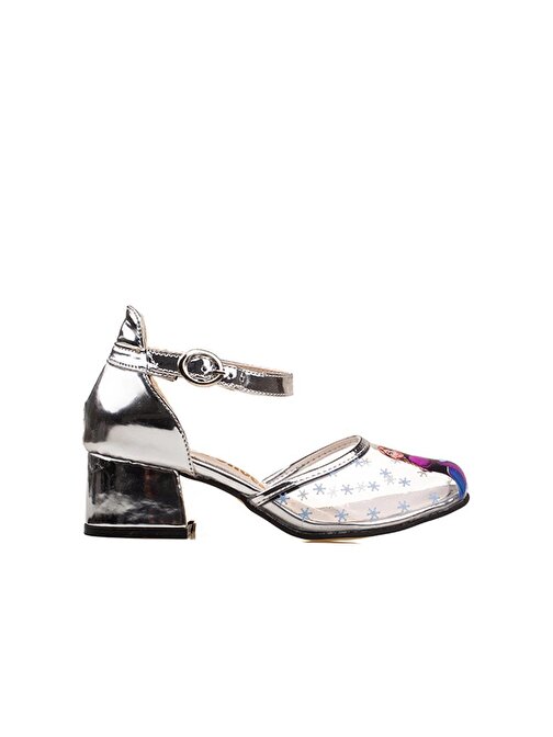 M2S Gümüş Şeffaf Rugan Kız Çocuk Klasik Ayakkabı