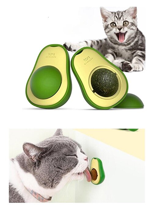 Pazariz Pazariz Avokado Tasarımlı Kedi Yalama Topu Yenilebilir