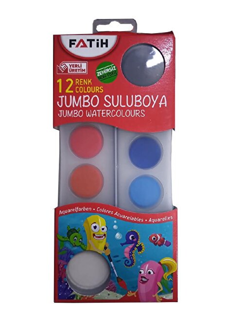 Fatih Jumbo Boy Sulu Boya 12 ml 12'li