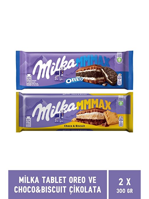 Milka Oreo Ve Choco & Biscuit Tablet Çikolata 300 Gr Mmmax - 2 Adet