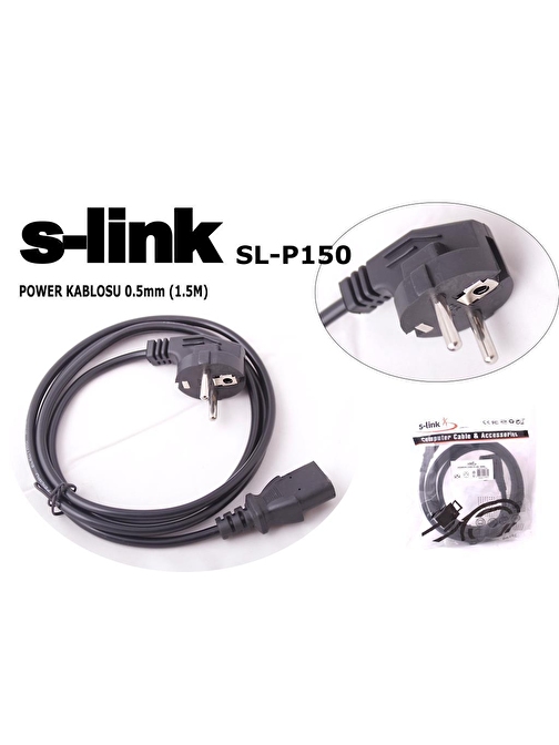 S-link SL-P150 1.5 m 0.50 mm Power Elektrik Kablosu