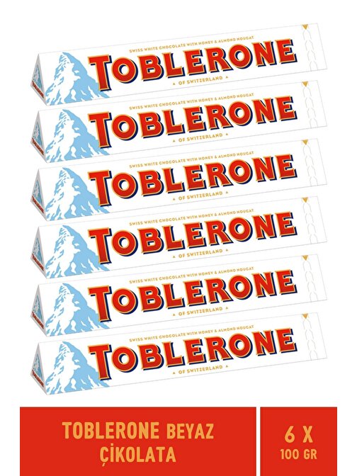 Toblerone White Beyaz Çikolata 6'lı Paket