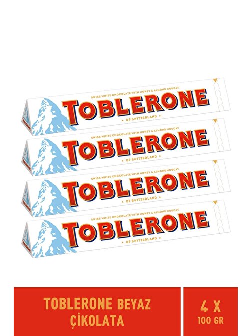 Toblerone Beyaz Çikolata 100 gr x 4 Adet