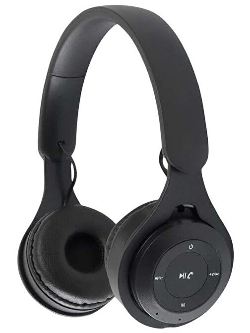 Concord Kablosuz Silikonlu Kulak Üstü Bluetooth Kulaklık Siyah