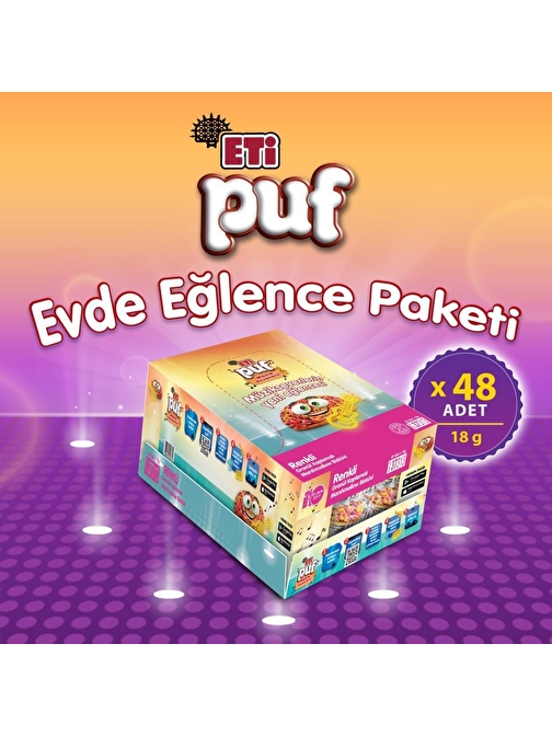 Eti Puf Renkli 18 G X 48 Adet