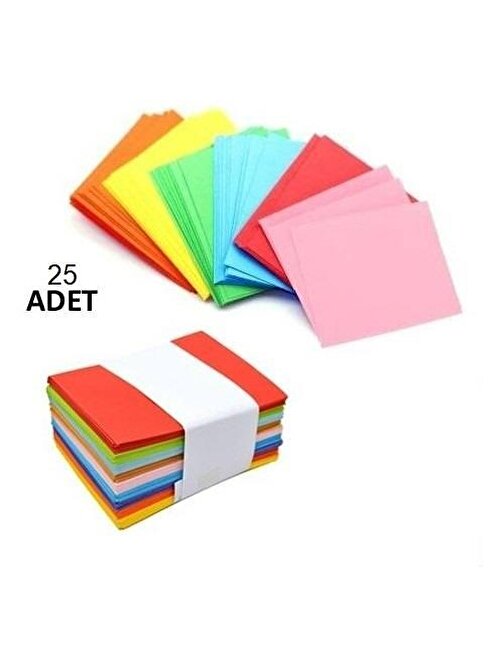 İstisna Kağıt CD ve Mektup Zarfı 7x9 cm Renkli 25' Li 1 Paket