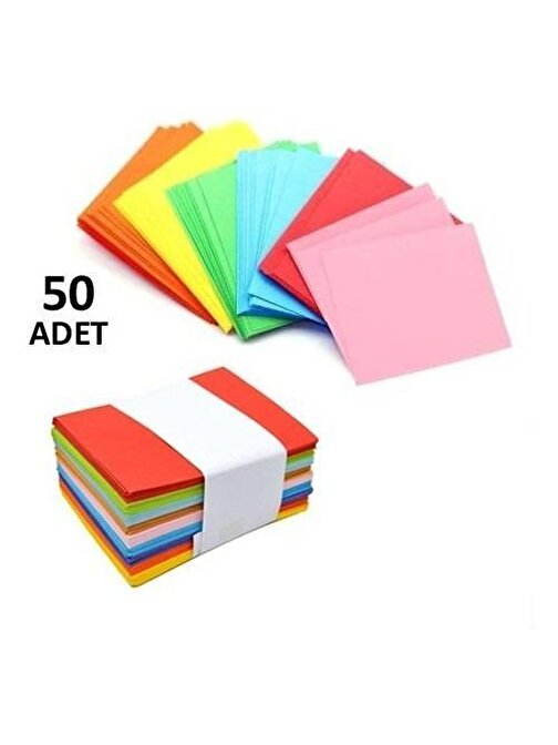 İstisna Kağıt CD ve Mektup Zarfı 7x9 cm Renkli 50' Li 1 Paket