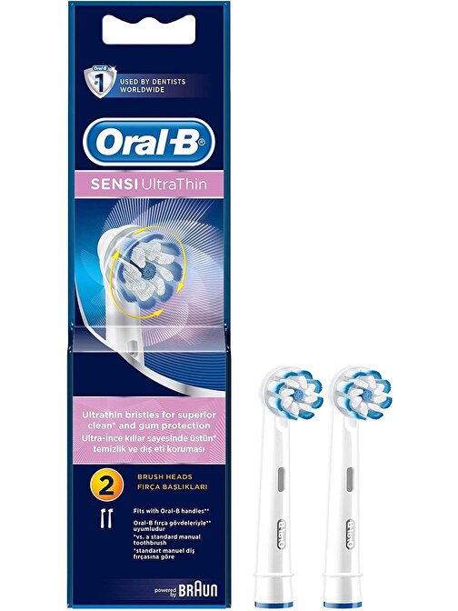 Oral-B 2 adet Yedek Başlık Yetişkin Ekstra Yumuşak Komple Ağız Temizliği Elektrikli Diş Fırçası