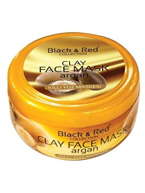 Black & Red Tüm Cilt Tipleri Nemlendirici Argan Killi Yüz Maskesi 400 gr X 2 Adet