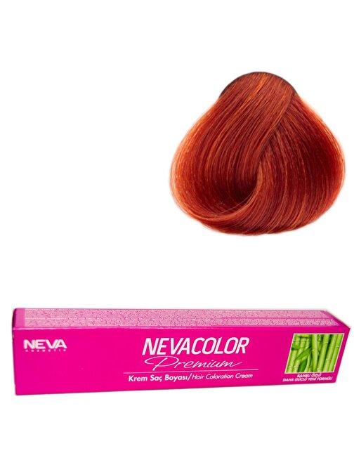 Neva Color Tüp Saç Boyası 7.44 Yoğun Bakır X 4 Adet + Sıvı Oksidan 4 Adet