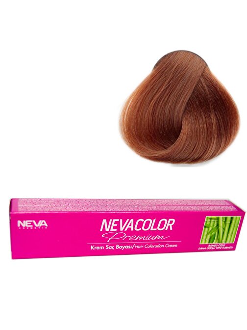 Neva Color Tüp Saç Boyası 8.07 Karamel X 4 Adet + Sıvı Oksidan 4 Adet